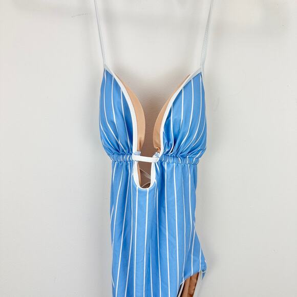 J. Crew Blue and White Striped One Piece Swimsuit - Picture 6 of 13